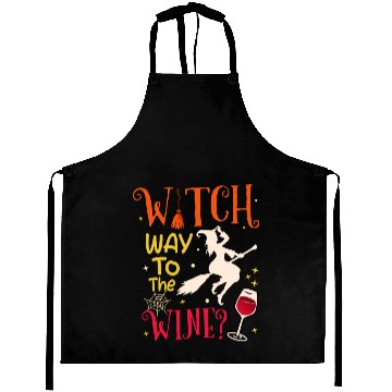 Discover Witch Way To The Wine Funny Halloween Drinking Aprons