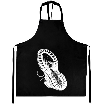 Discover Hiking Boot With Nature Mountain Landscape Profile Aprons