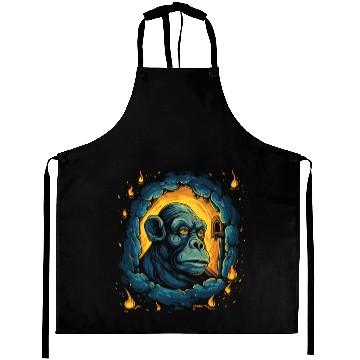 Discover Night of the Starry Dungeon Monkey Aprons