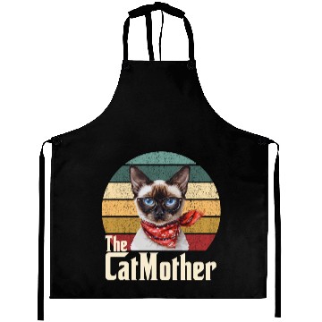 Discover Best Cat Mom Ever Siamese Cat Lover Owner Cat Mama Aprons