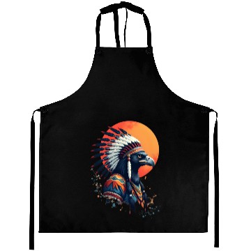 Discover Wind Feather Native American Illustration Aprons