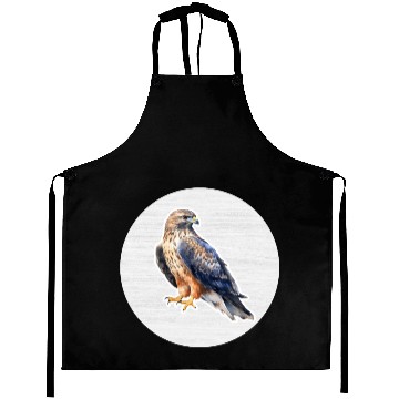 Discover Hawk Watercolor Drawing Aprons