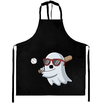 Discover Halloween Ghost Baseball Player Aprons