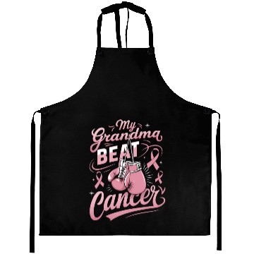 Discover My Grandma Beat Cancer Breast Cancer Awareness Aprons