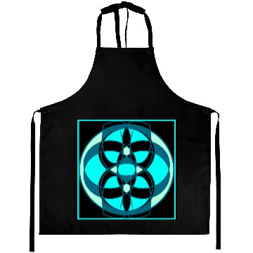 Discover Black and blue abstract design Aprons