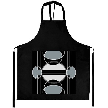 Discover Black and grey geometric design Aprons