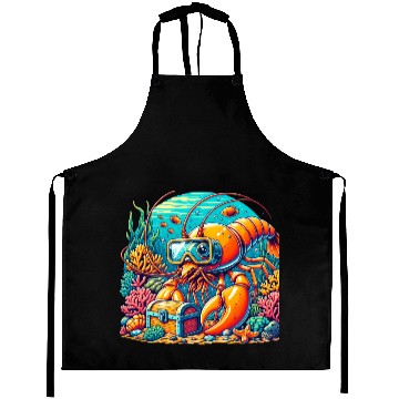 Discover Shrimp Exploration-Underwater Adventure Aprons