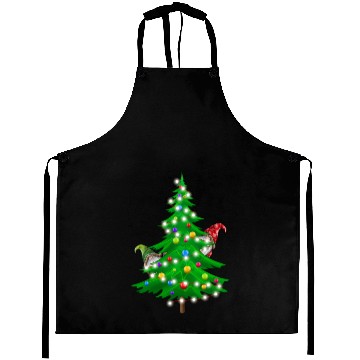 Discover Christmas Gnomes Funny Tree Holiday Aprons