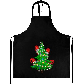 Discover Christmas Gnomes Funny Tree Holiday Aprons