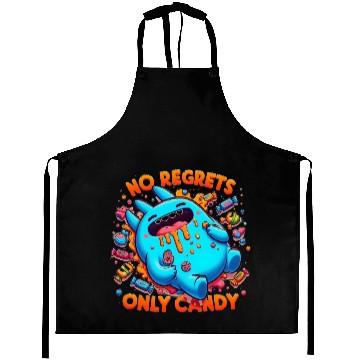 Discover Disneyland Stitch Halloween No Regrets Only Candy Aprons