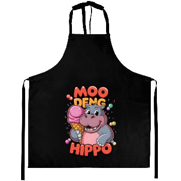 Discover Moo Deng Hippo Aprons
