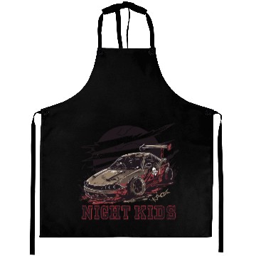 Discover Trashy JDM Street Racer Night Kids Aprons