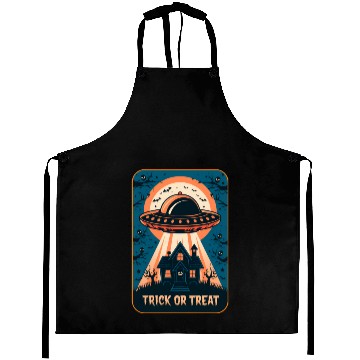 Discover Trick or treat/Space Halloween Aprons