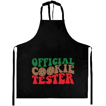 Discover Official Cookie Tester - funny Christmas design Aprons