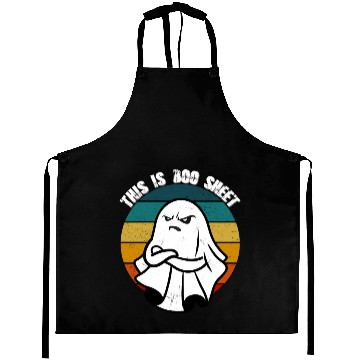 Discover This Is Boo Sheet Ghost Retro Halloween Aprons