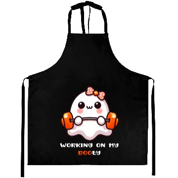 Discover Working On My Booty – Boo-Ty Halloween Gym ghost Aprons