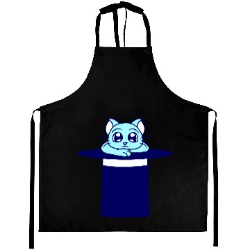 Discover Magical Enchanted Top Hat Cylinder Wizard Cat Sir Aprons