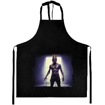 Discover Portrait full body zombie with gold crown Aprons