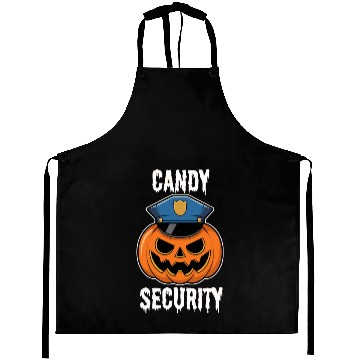 Discover Candy Security Halloween Aprons