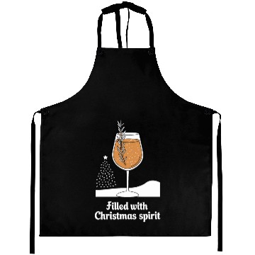 Discover Filled with Christmas Spirit Festive Wine Glass Aprons