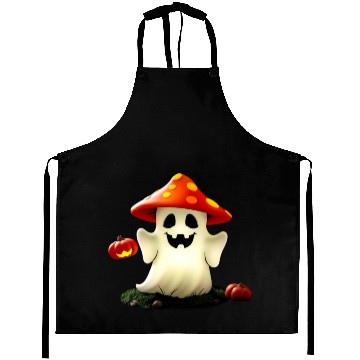 Discover Mushrooms and pumpkins for Halloween Aprons