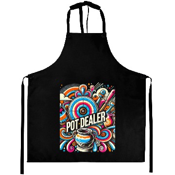 Discover Pot Dealer (Psychedelic) Aprons