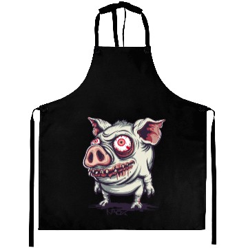 Discover Cute Ugly Zombie Pig Aprons