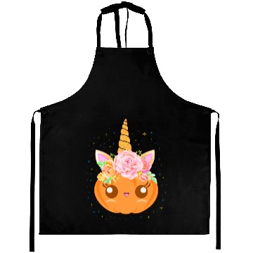 Discover Cute Unicorn Pumpkin: Fall Festivity Delight Aprons