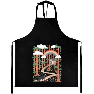 Discover Cottagecore Serene Forest Rainbow Path Aprons