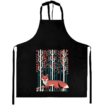 Discover Cottagecore Fox in enchanting Forest Aprons