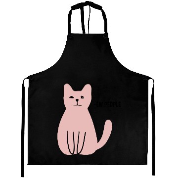 Discover Ew People Funny Sarcastic Cat Art Aprons