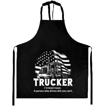 Discover Funny US Trucker Definition Aprons