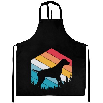Discover Retro Dog Silhouette German Shorthaired Pointer Aprons