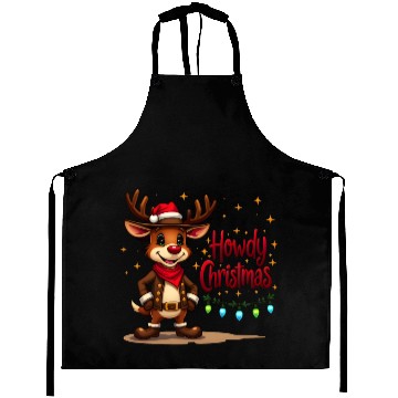 Discover Christmas Cowboy Reindeer Aprons