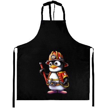 Discover funny penguin, Penguin Famila Aprons
