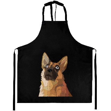 Discover Geometric German Shepherd Dog Art Aprons