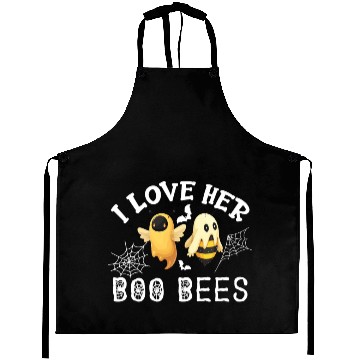 Discover I Love Her Boo Bees Aprons Funny Couples Halloween Co