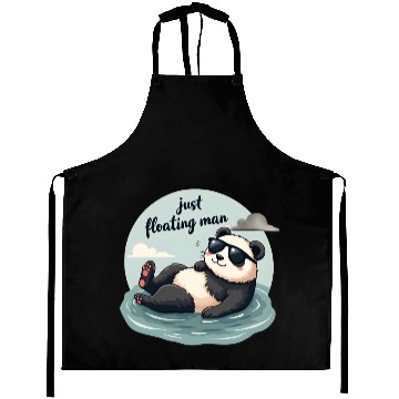 Discover Cute Panda with Sunglasses Aprons
