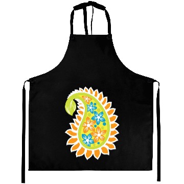Discover Vibrant Floral Paisley Pattern Aprons