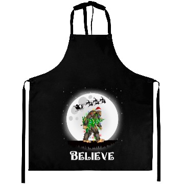 Discover Bigfoot Christmas Tree Lights Believe Sasquatch Aprons