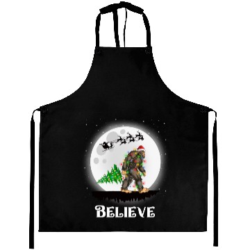 Discover Bigfoot Christmas Tree Lights Believe Sasquatch Aprons