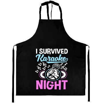 Discover I Survived The Karaoke Night Aprons