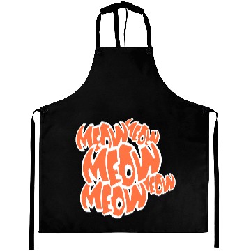 Discover Many Funny Meow Cat Meow Comic Letters Text Quote Aprons