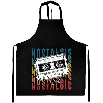 Discover Music Cassette Themed Rock Original Aprons