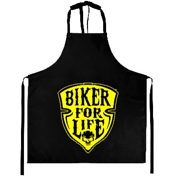 Discover Biker For Life Shield LIKE US ON FACEBOOK # Aprons