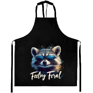 Discover Feeling Feral Raccoon Aprons