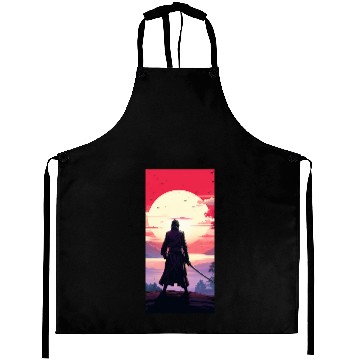 Discover Anime traditional japanese samurai Aprons
