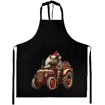 Discover Holiday Santa Pig Farmer Aprons