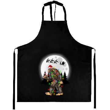 Discover Bigfoot Believe Christmas Tree Sasquatch Santa Aprons
