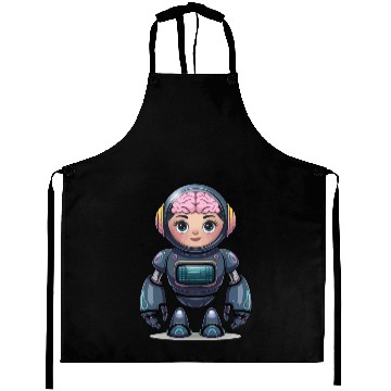 Discover A vector art illustration Robot design. Aprons